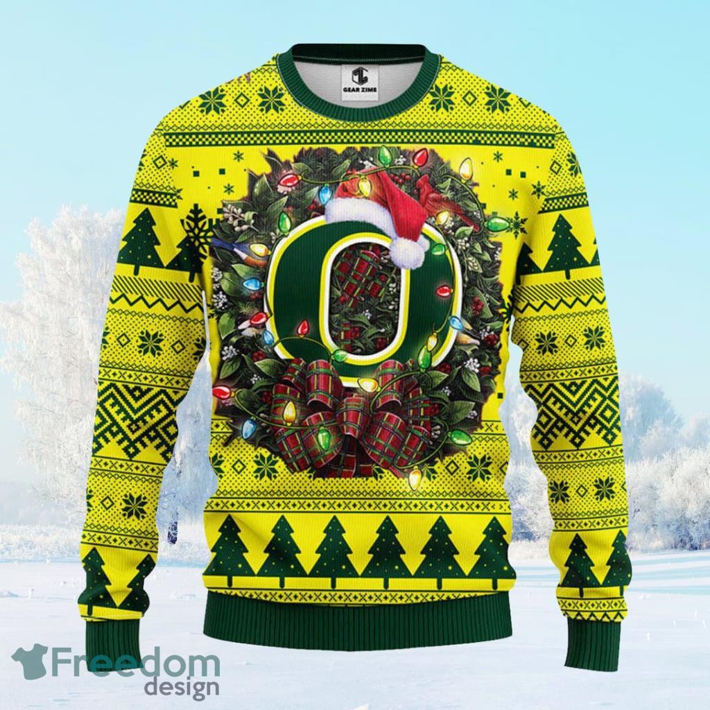 Oregon Ducks Christmas Ugly Sweater Gift For Men And Women image Oregon Ducks Christmas Ugly Sweater Gift For Men And Women Product Photo 1