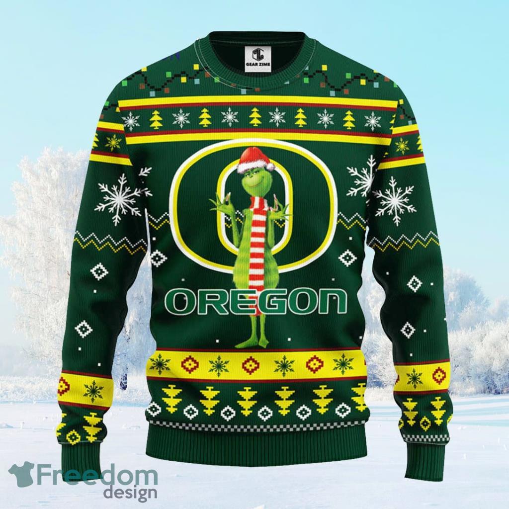 Oregon Ducks Funny Grinch Christmas Ugly Sweater Gift For Men And Women Product Photo 1