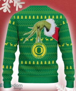 Oregon Ducks Grinch Driving Funny 3D Ugly Christmas Sweater For Men Women - Oregon Ducks Christmas Sweater Grinch Driving Photo 3
