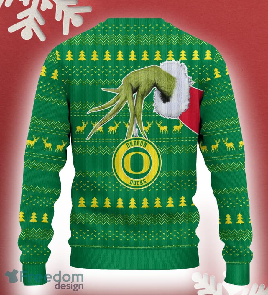 Oregon Ducks Grinch Driving Funny 3D Ugly Christmas Sweater For Men Women image Oregon Ducks Grinch Driving Funny 3D Ugly Christmas Sweater For Men Women - Oregon Ducks Christmas Sweater Grinch Driving Photo 3
