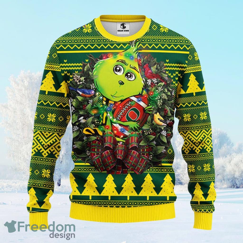 Oregon Ducks Grinch Hug Christmas Ugly Sweater Gift For Men And Women Product Photo 1