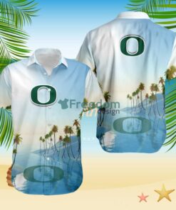 Oregon Ducks NCAA Tropical Beach Blue Hawaiian Shirt