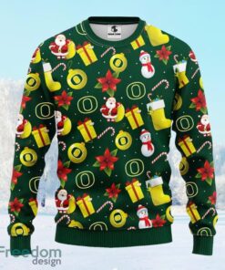 Oregon Ducks Santa Claus Snowman Christmas Ugly Sweater Gift For Men And Women
