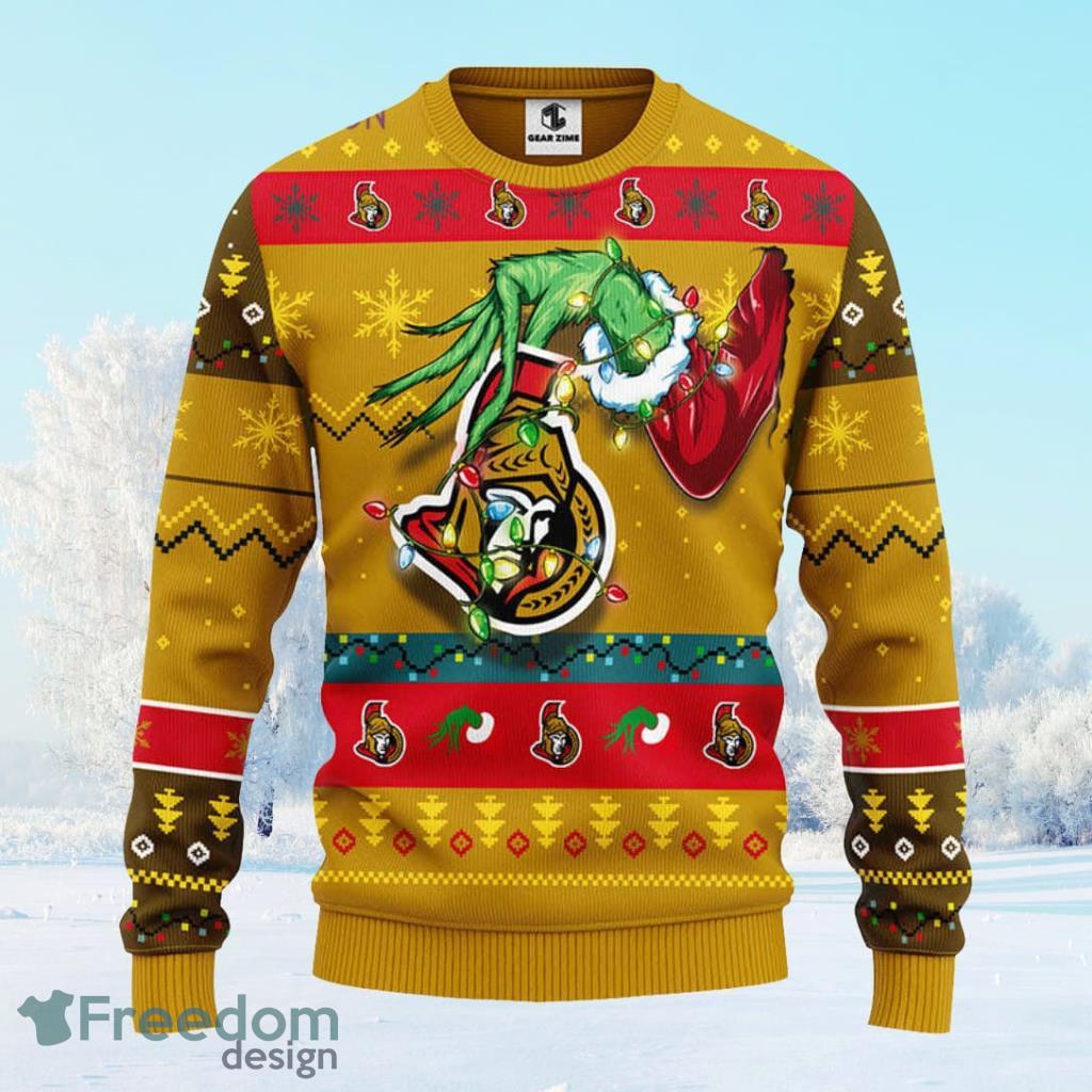 Ottawa Senators Grinch Christmas Ugly Sweater Gift For Men And Women Product Photo 1