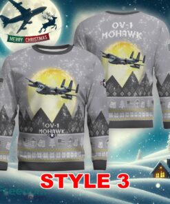 OV-1 Mohawk OV1 Aircraft Moonlight Multi Color Ugly Christmas Sweater Gift For Men And Women - OV-1 Mohawk OV1 Aircraft Moonlight Ugly Christmas Sweater_21