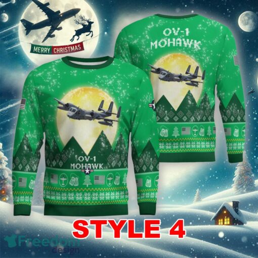 OV-1 Mohawk OV1 Aircraft Moonlight Multi Color Ugly Christmas Sweater Gift For Men And Women - OV-1 Mohawk OV1 Aircraft Moonlight Ugly Christmas Sweater_26