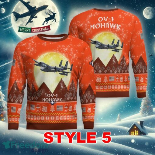 OV-1 Mohawk OV1 Aircraft Moonlight Multi Color Ugly Christmas Sweater Gift For Men And Women - OV-1 Mohawk OV1 Aircraft Moonlight Ugly Christmas Sweater_41