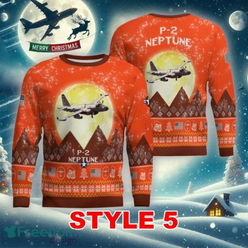 P-2 Neptune P2 Aircraft Moonlight Multi Color Ugly Christmas Sweater Gift For Men And Women - P-2 Neptune P2 Aircraft Moonlight Ugly Christmas Sweater_41