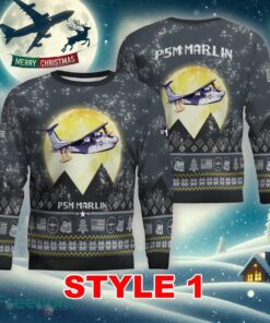 P5M Marlin Aircraft Moonlight Multi Color Knitted Christmas Sweater AOP Gift For Men And Women - P5M Marlin Aircraft Moonlight Ugly Christmas Sweater_1