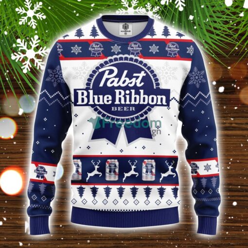 Pabst Blue Beer Ugly Christmas Sweater Amazing Gift Idea Christmas Gift Product Photo 1