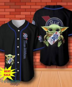 Pabst Blue Ribbon Baby Yoda Baseball Jersey for All Genders
