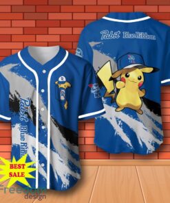 Pabst Blue Ribbon Pikachu Pokemon Baseball Jersey for All Genders