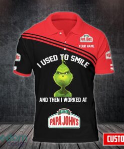 Papa John’s Pizza Team Working Shirt 3D Polo Shirt Golf Polo Custom Name