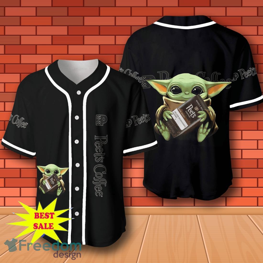 Peet's Coffee Baby Yoda Baseball Jersey for All Genders image Peet's Coffee Baby Yoda Baseball Jersey for All Genders