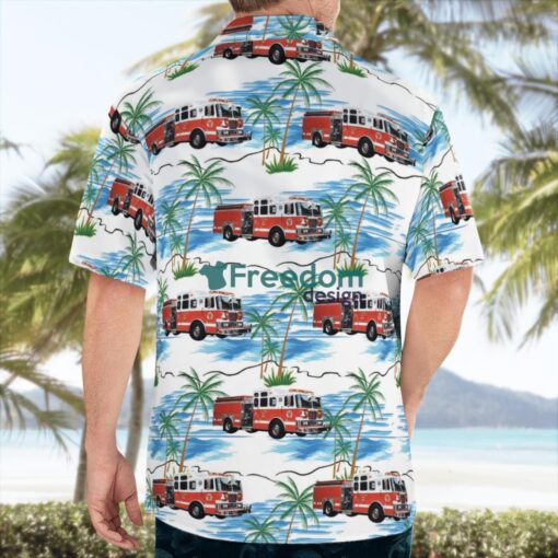 Pennsylvania West Reading Fire Department Station 64 Hawaiian Shirt Product Photo 4