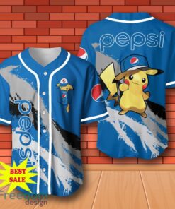 Pepsi Pikachu Pokemon Baseball Jersey for All Genders