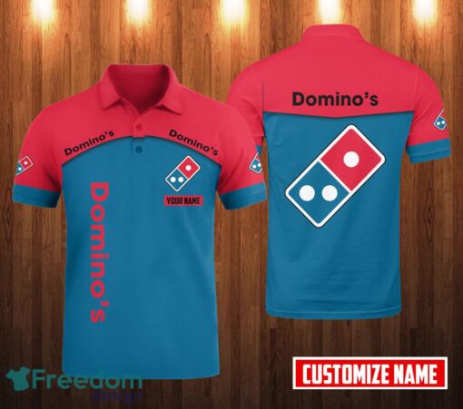 PERSONALIZED domino's pizza AOP 3D Polo Shirt Unique Gift Golf Polo Shirt Product Photo 1