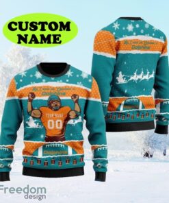 Personalized NFL Miami Dolphins All I Need For Christmas Ugly Christmas Sweater Perfect Gift For Football Big Fans