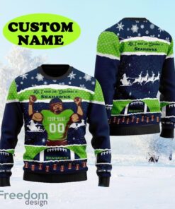 Personalized NFL Seattle Seahawks All I Need For Christmas Ugly Christmas Sweater Perfect Gift For Football Big Fans