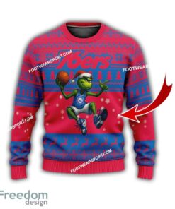 Philadelphia 76ers Multi Grinch Ugly Christmas Sweater Gift For Men And Women
