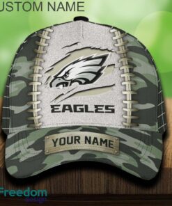 Philadelphia Eagles 3D Hat And Cap Beach Design Camo Green For Fans Gift Custom Name