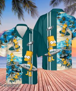Philadelphia Eagles Bart Simpson Hawaiian Shirt Funny For Men Women Fans