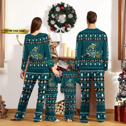 Philadelphia Eagles Pajamas Sport Team Pajama Set Christmas Gift For Family Custom Name Unique Gift Product Photo 2