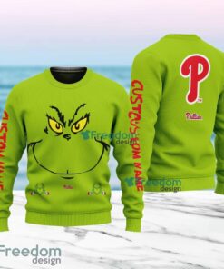Philadelphia Phillies MLB Ginch Face Funny Custom Name Ugly Sweater Merry Chistmas Gift For Fans
