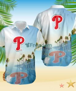 Philadelphia Phillies Tropical Beach Blue Hawaiian Shirt