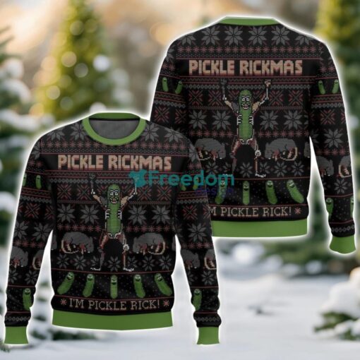 Pickle Rickmas I’m Pickle Rick Rick and Morty Ugly Christmas Sweater For Men And Women Christmas Holiday Gift - Pickle Rickmas I’m Pickle Rick Rick and Morty Ugly Sweater-3