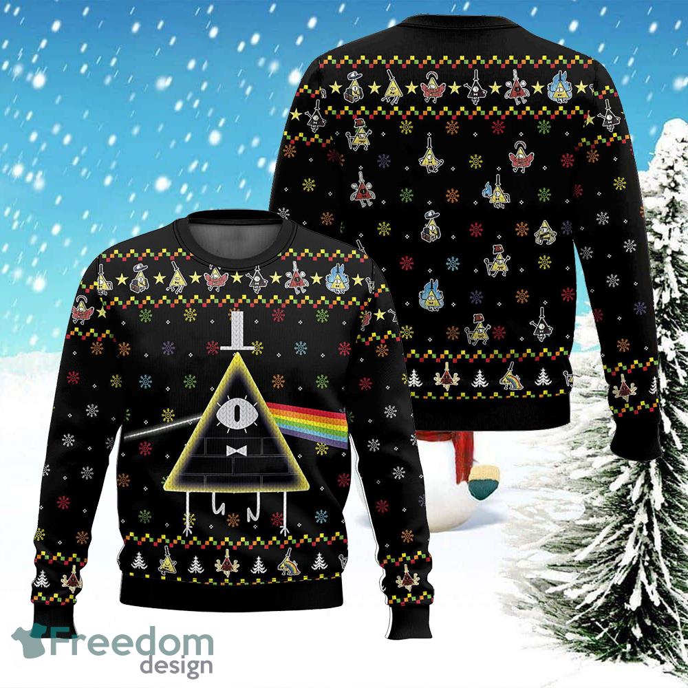 Pink Floyd in Bill Cipher, Gravity Falls Ugly Xmas Sweater Gift Holidays - Pink Floyd in Bill Cipher, Gravity Falls Ugly Xmas Sweater Gift Holidays