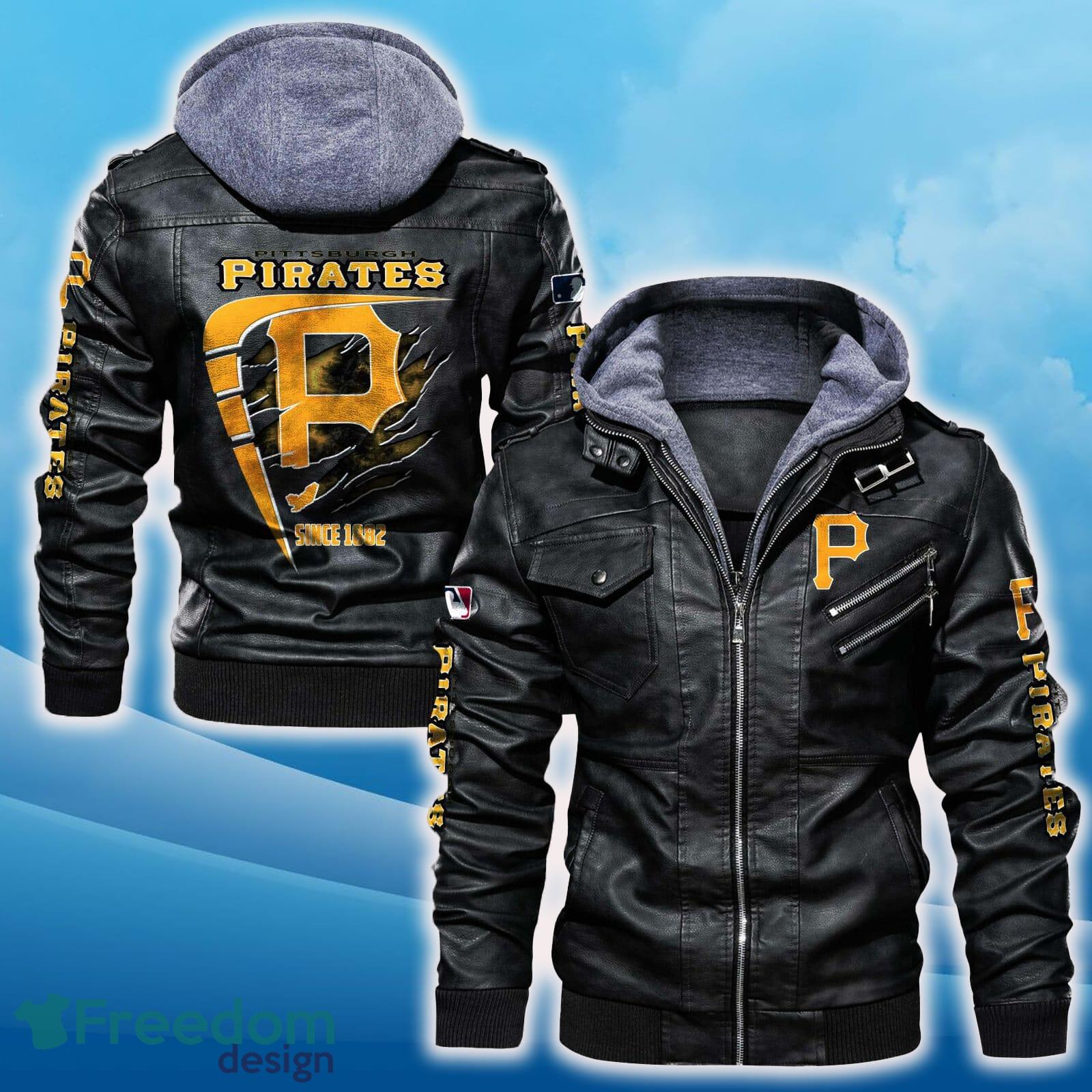 Pittsburgh Pirates Leather Jacket Black And Brown Color For Men And Women Gift Fans All OVer Print Gift Fans image Pittsburgh Pirates Leather Jacket Black And Brown Color For Men And Women Gift Fans All OVer Print Gift Fans - Pittsburgh Pirates Leather Jacket_1