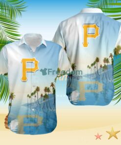 Pittsburgh Pirates Tropical Beach Blue Hawaiian Shirt