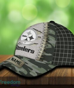 Pittsburgh Steelers 3D Hat And Cap Beach Design Camo Green For Fans Gift Custom Name - Pittsburgh Steelers 3D Hat And Cap Camo_3