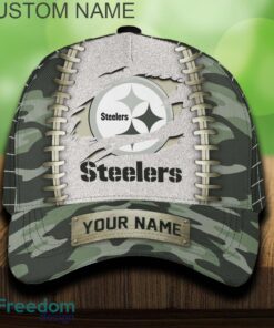 Pittsburgh Steelers 3D Hat And Cap Beach Design Camo Green For Fans Gift Custom Name