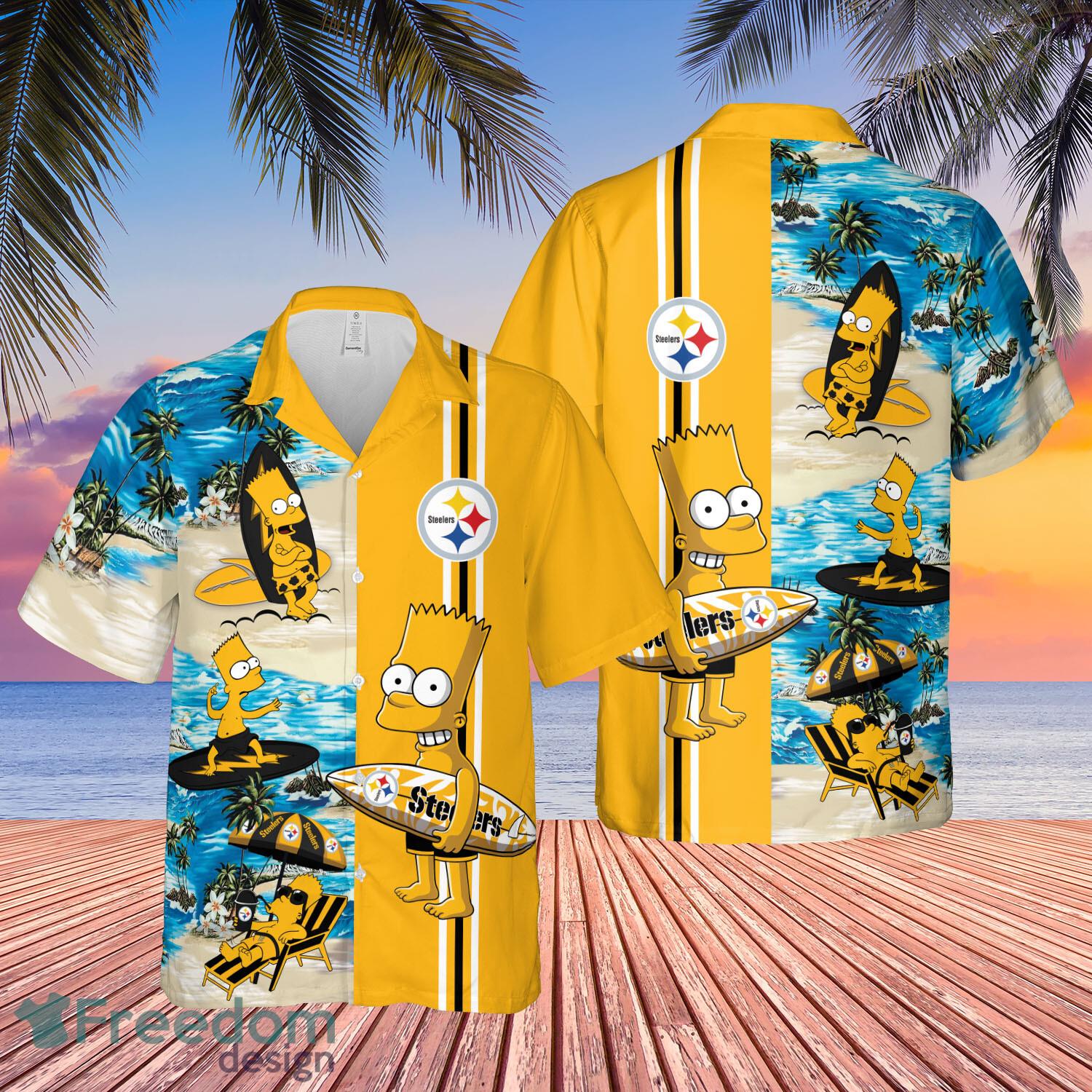 Pittsburgh Steelers Bart Simpson Hawaiian Shirt Funny For Men Women Fans image Pittsburgh Steelers Bart Simpson Hawaiian Shirt Funny For Men Women Fans - Pittsburgh Steelers Bart Simpson Hawaiian Shirt Funny For Men Women Fans