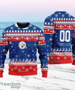 Pittsburgh Steelers Merry Christmas Ugly Sweater New Designs Gift For Fans Custom Name And Number