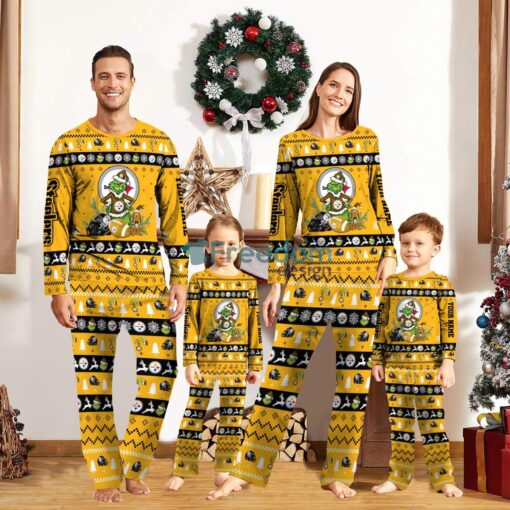 Pittsburgh Steelers Pajamas Sport Team Pajama Set Christmas Gift For Family Custom Name Unique Gift Product Photo 1