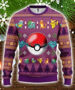 Pokemon Ball Ugly Christmas Sweater Amazing Gift Idea Christmas Gift Product Photo 1