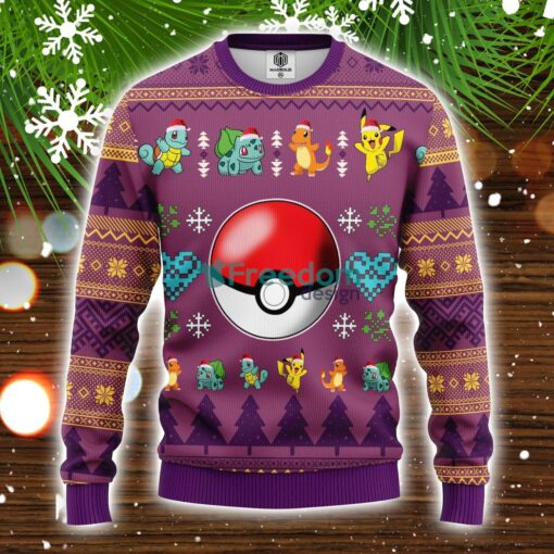 Pokemon Ball Ugly Christmas Sweater Amazing Gift Idea Christmas Gift Product Photo 1