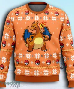 Pokemon Christmas Blaze Charizard Ugly Christmas Sweaters 3D Super Hot