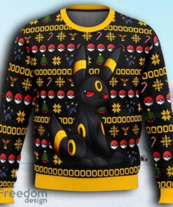 Pokemon Christmas Umbreon Ugly Christmas Sweaters 3D Super Hot