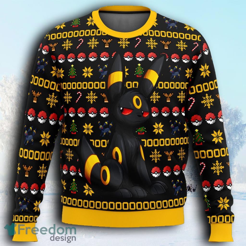 Pokemon Christmas Umbreon Ugly Christmas Sweaters 3D Super Hot image Pokemon Christmas Umbreon Ugly Christmas Sweaters 3D Super Hot Product Photo 1