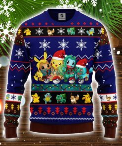 Pokemon Cute Noel Mc Ugly Christmas Sweater Blue 1 Amazing Gift Idea Christmas Gift