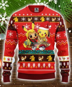 Pokemon Cute Noel Mc Ugly Christmas Sweater Red 1 Amazing Gift Idea Christmas Gift