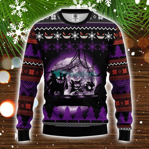 Pokemon Ghost Ugly Christmas Sweater Amazing Gift Idea Christmas Gift Product Photo 1