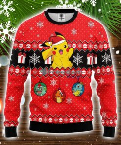 Pokemon Pikachu 3 Ugly Christmas Sweater Amazing Gift Idea Christmas Gift Product Photo 1