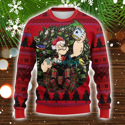 Popeye Holding Spinach Can Noel Mc Ugly Christmas Sweater Christmas Gift Product Photo 1