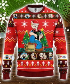 Popeyes Ugly Christmas Sweater Red 1 Amazing Gift Idea Christmas Gift