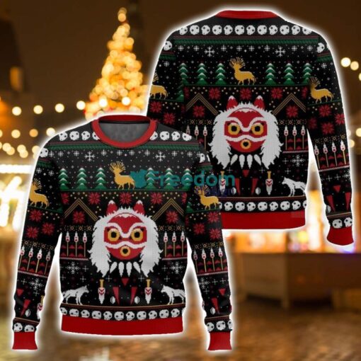 Princess Mononoke Ugly Christmas Sweater For Men And Women Christmas Holiday Gift - Princess Mononoke Ugly Sweater-3